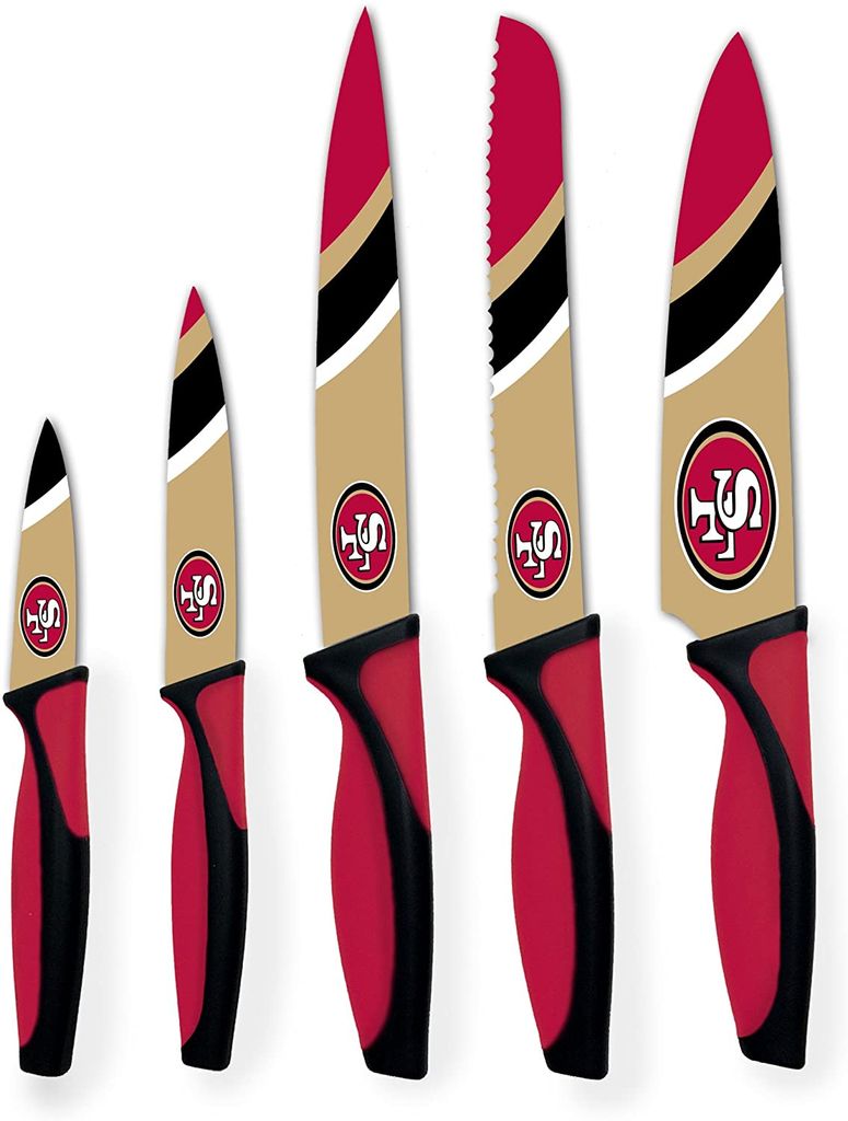 NFL San Francisco 49ers Küchenmesser 5-teilig Set Football Messer Set Barbecue