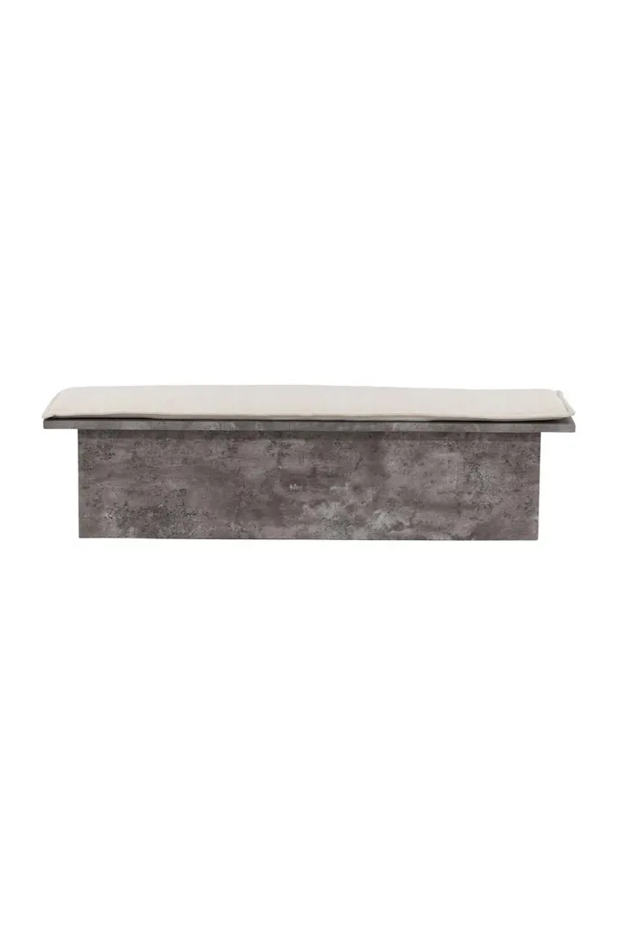 Banc gris compact Kellogg pour optimiser les petits espaces