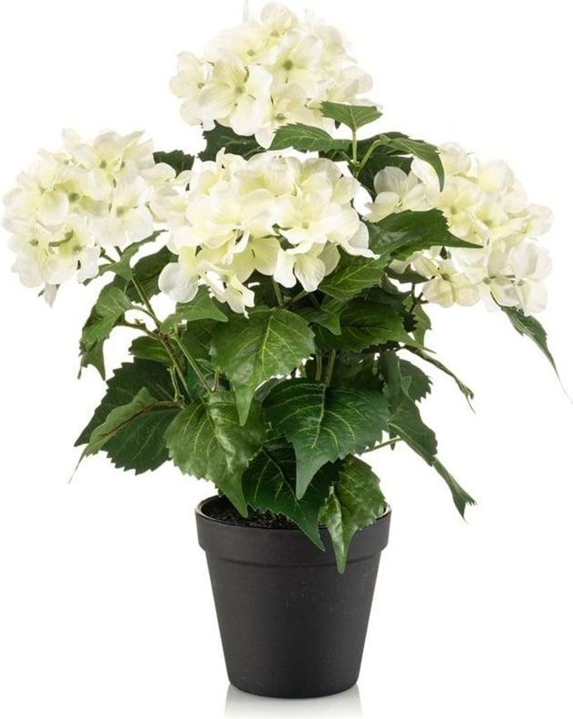artplants.de Kunstblume Hortensie DORJA im Dekotopf, Produktbild 