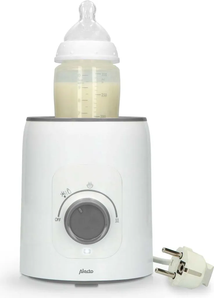 Chauffe-biberon Alecto BW600 Blanc Idéal pour Repas Nocturnes Bébé
