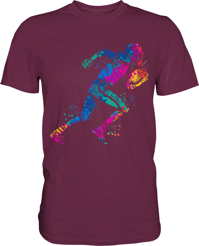 American Football T-Shirt – Burgundy / S Produktbild 
