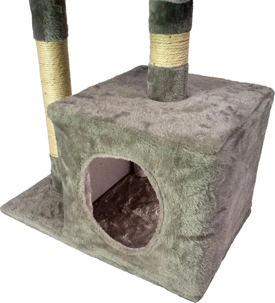 Arbre à chat robuste 80cm Trekker Basic en sisal naturel et peluche - 6