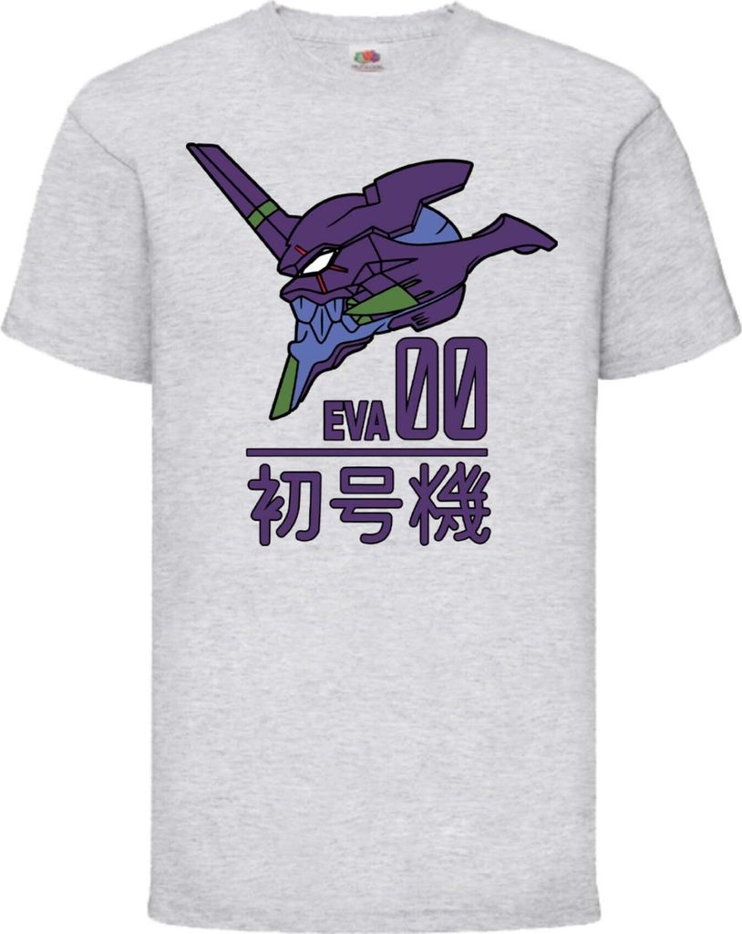Kinder T-Shirt Neon Anime Genesis Manga Evangelion Eva Unit 00 Eva Genesis, 3-4 Jahr - 104 / Grau