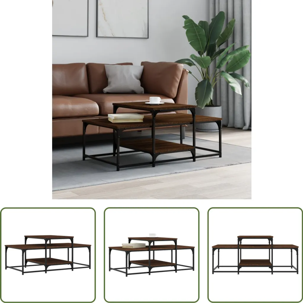 Tavolino da Caffè Moderno Rovere Marrone 102x60 - Design Living Store