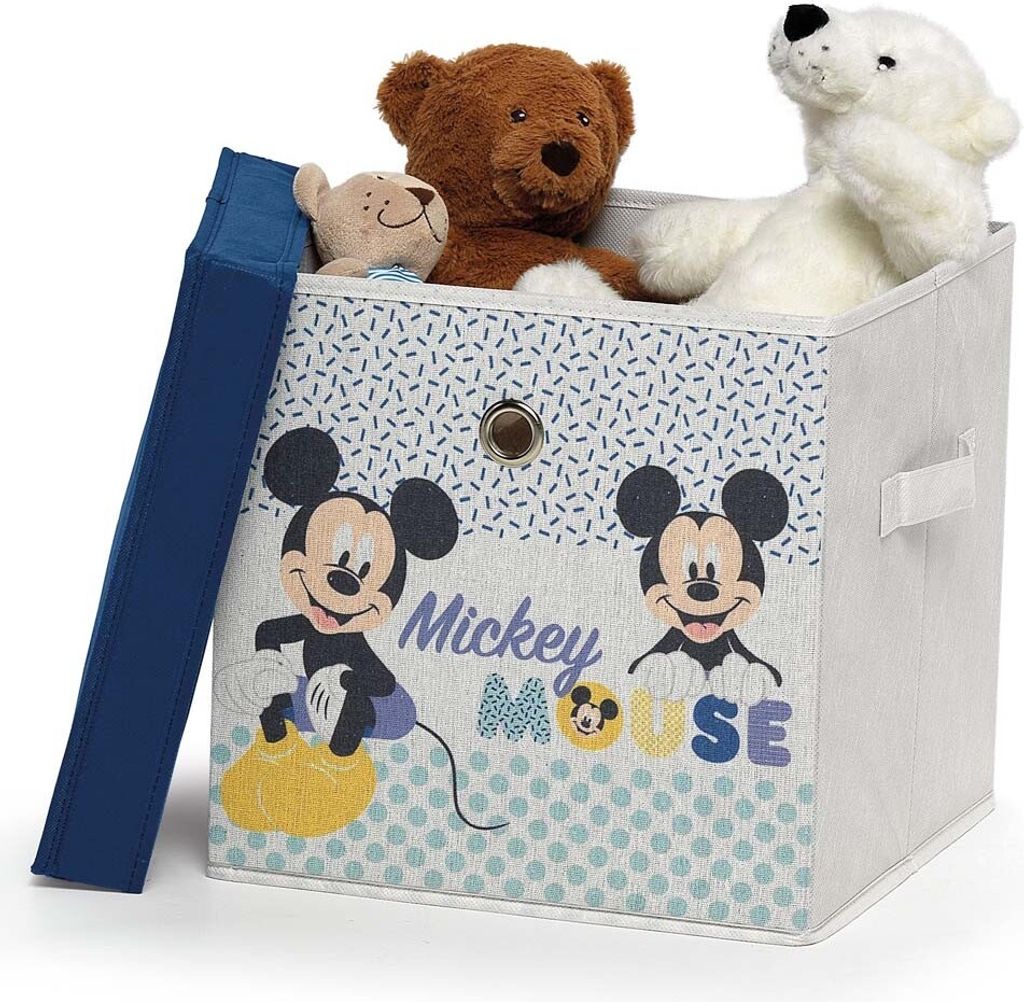 Domopak Spielzeugkiste für Kinder aus Textil DISNEY MICKEY MOUSE