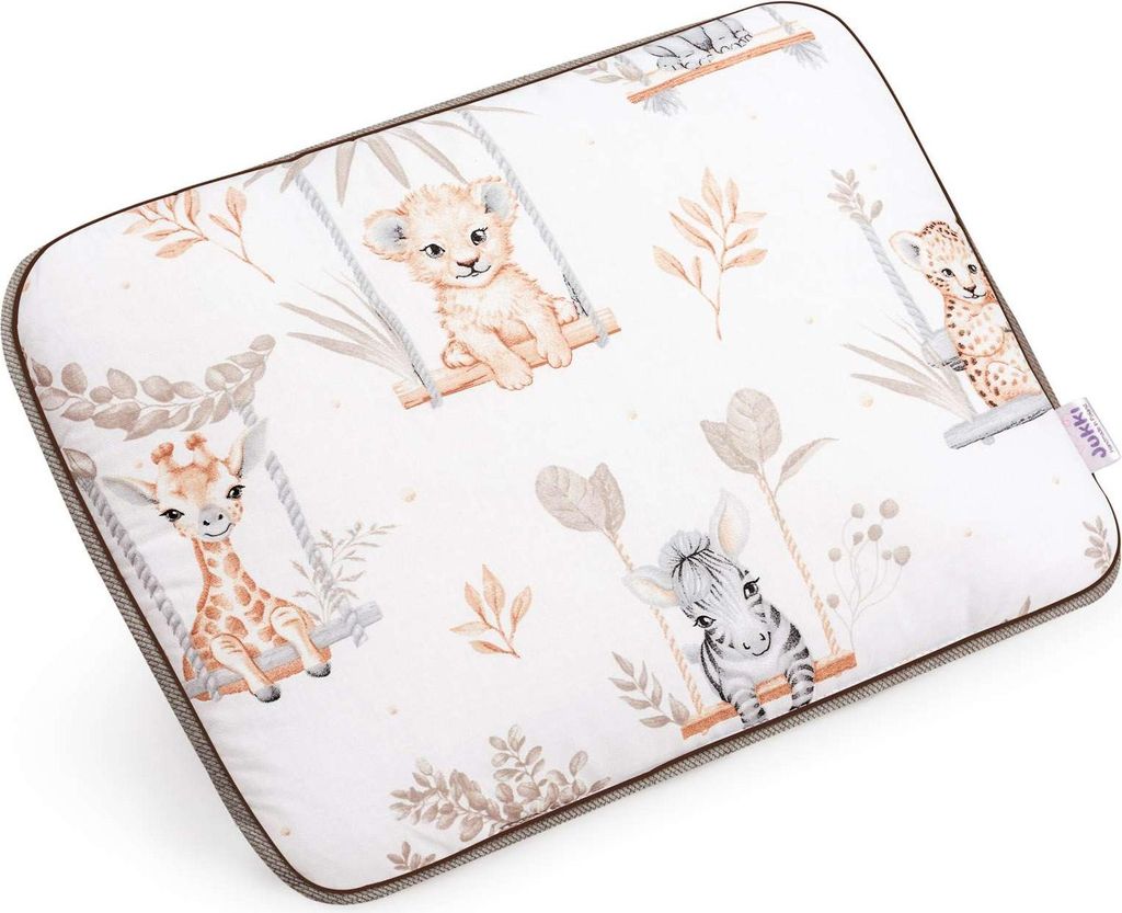 Happy Jungle & Latte Velvet Baby-Flachkissen 30x40cm