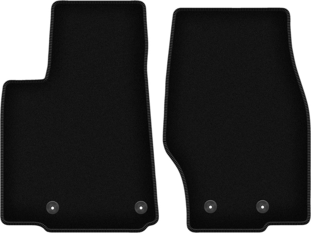 Wielganizator Velours-Autoteppiche vorne – passend für Jeep Grand Cherokee 4xe (SUV, Bj. 2021-) – schwarz, passgenau, mit Befestigungen set 2...