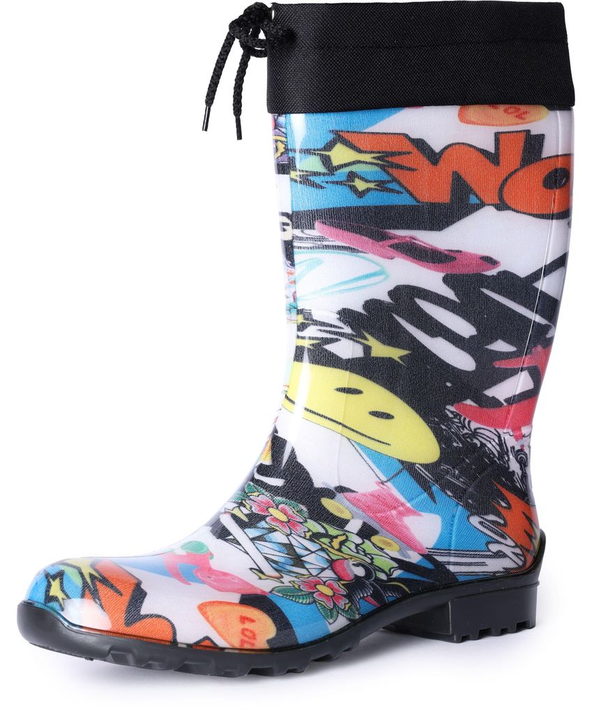 Ladeheid Damen Gummistiefel mit Stulpe LA-968 (Zeitung, 41) Produktbild 
