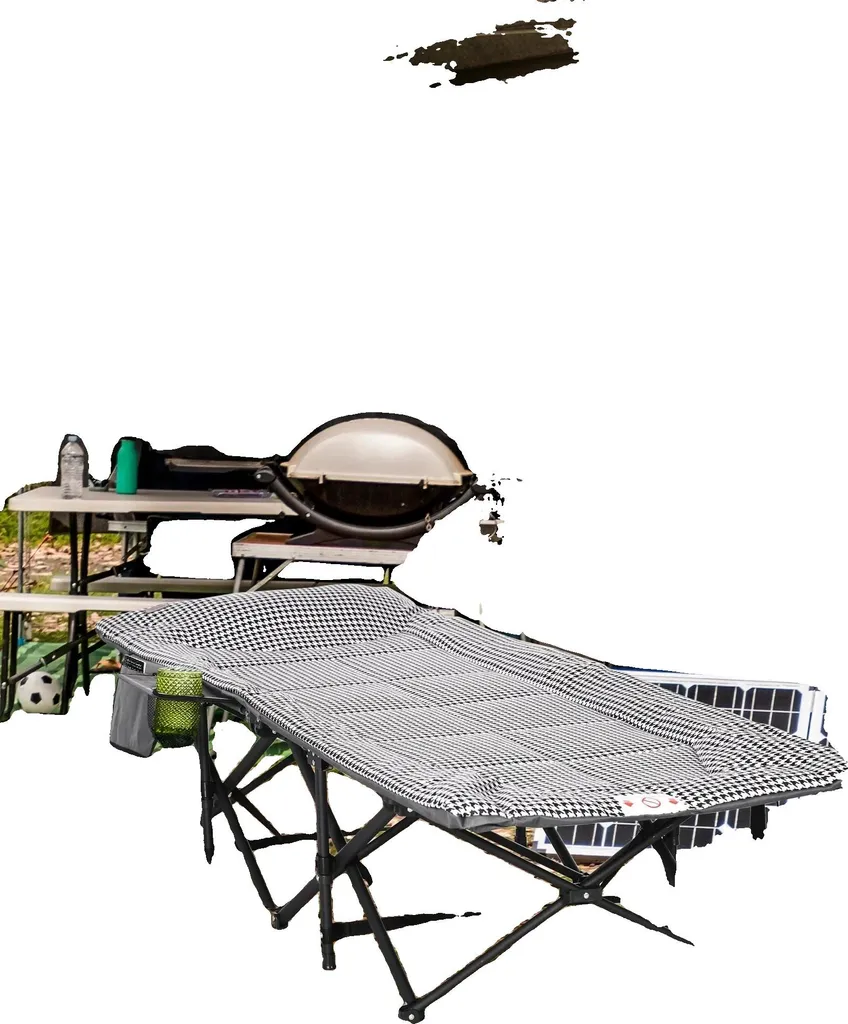 Lit de camp pliable jaune 120 kg de camping robuste pour adulte