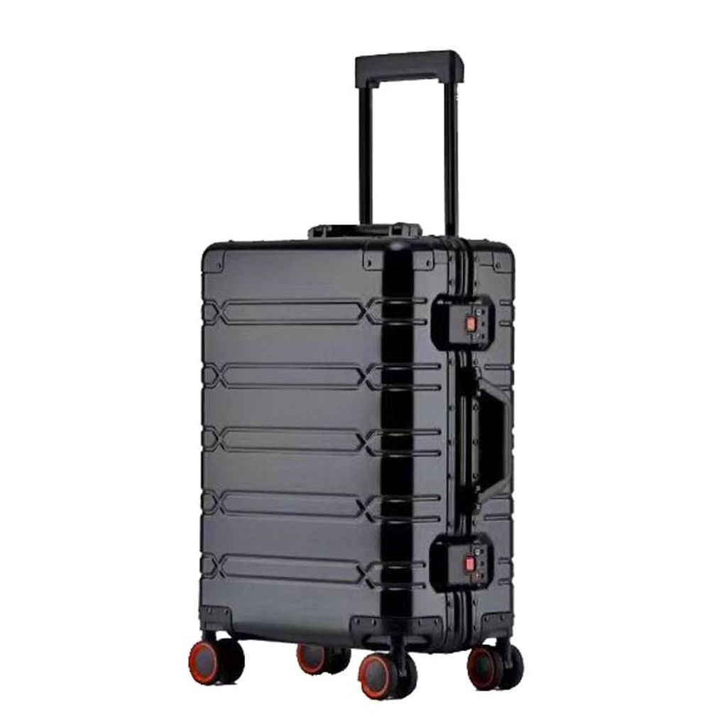 Aluminiumkoffer Trolley 77 cm Hartschalenkoffer Schwarz bei Bowatex