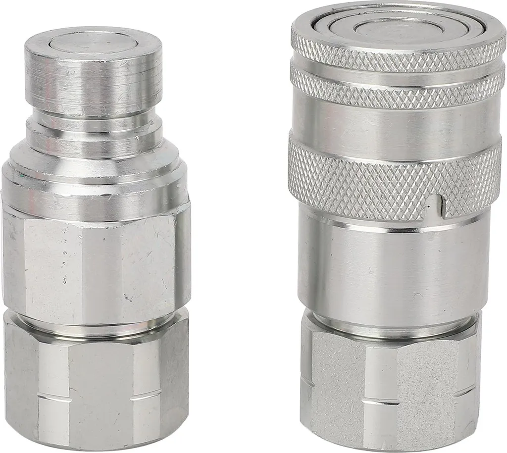 Coupleur hydraulique 1/2 NPT face plate pour benne basculante - 2 pièces
