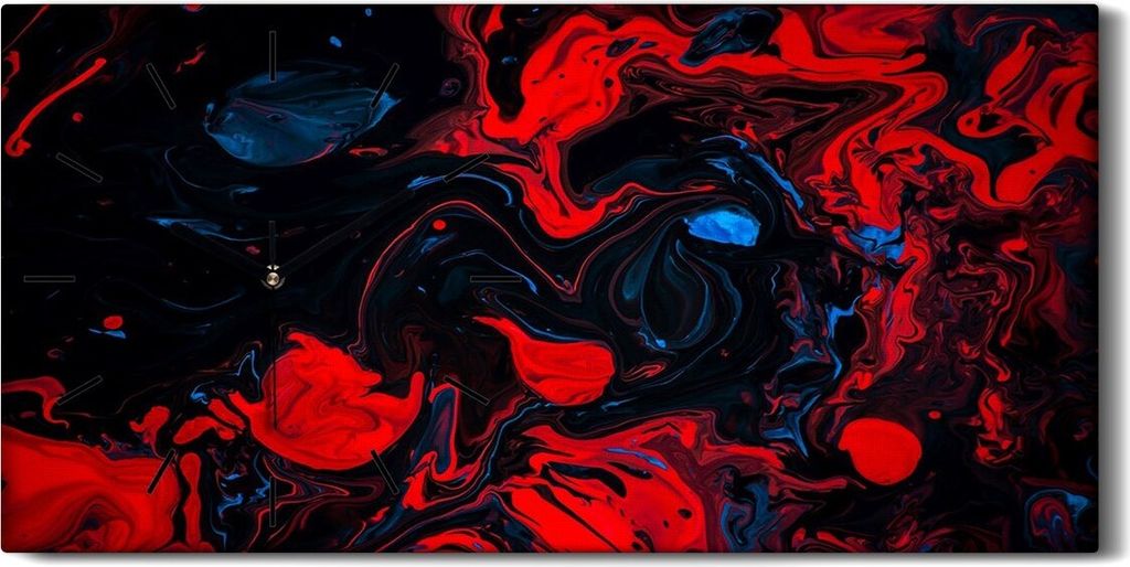 Leinwand Uhr Küche Wohnzimmer Bild Geräuschlos 60x30 Produktbild 