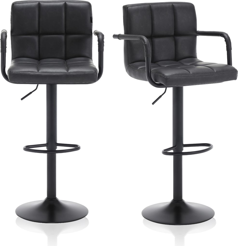 Meisterhome® Barhocker 2er Set - Höhenverstellbar mit lehne Produktbild 
