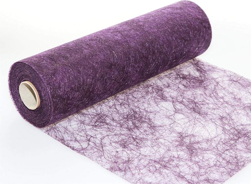 Sizoflor originale Tischband-Tischläufer 25 m x 30 cm lila aubergine für Hochzeitsdekoration Tischläufer Textil 60 x 140 cm