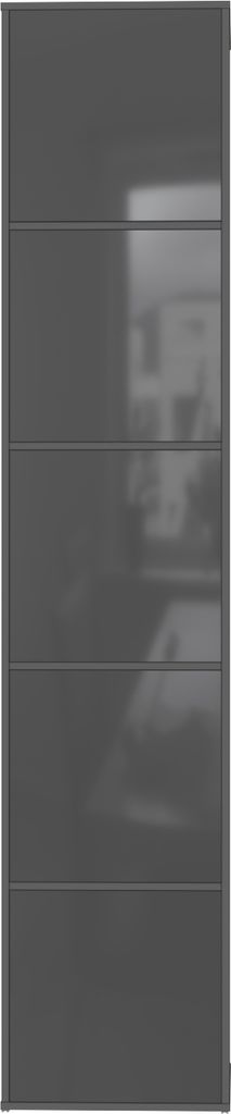 SMARTBett Standregal, Würfelregal für Wohnzimmer, Kinderzimmer, Schlafzimmer und Büro | Regal Anthrazit + 5 Türen Anthrazit Hochglanz