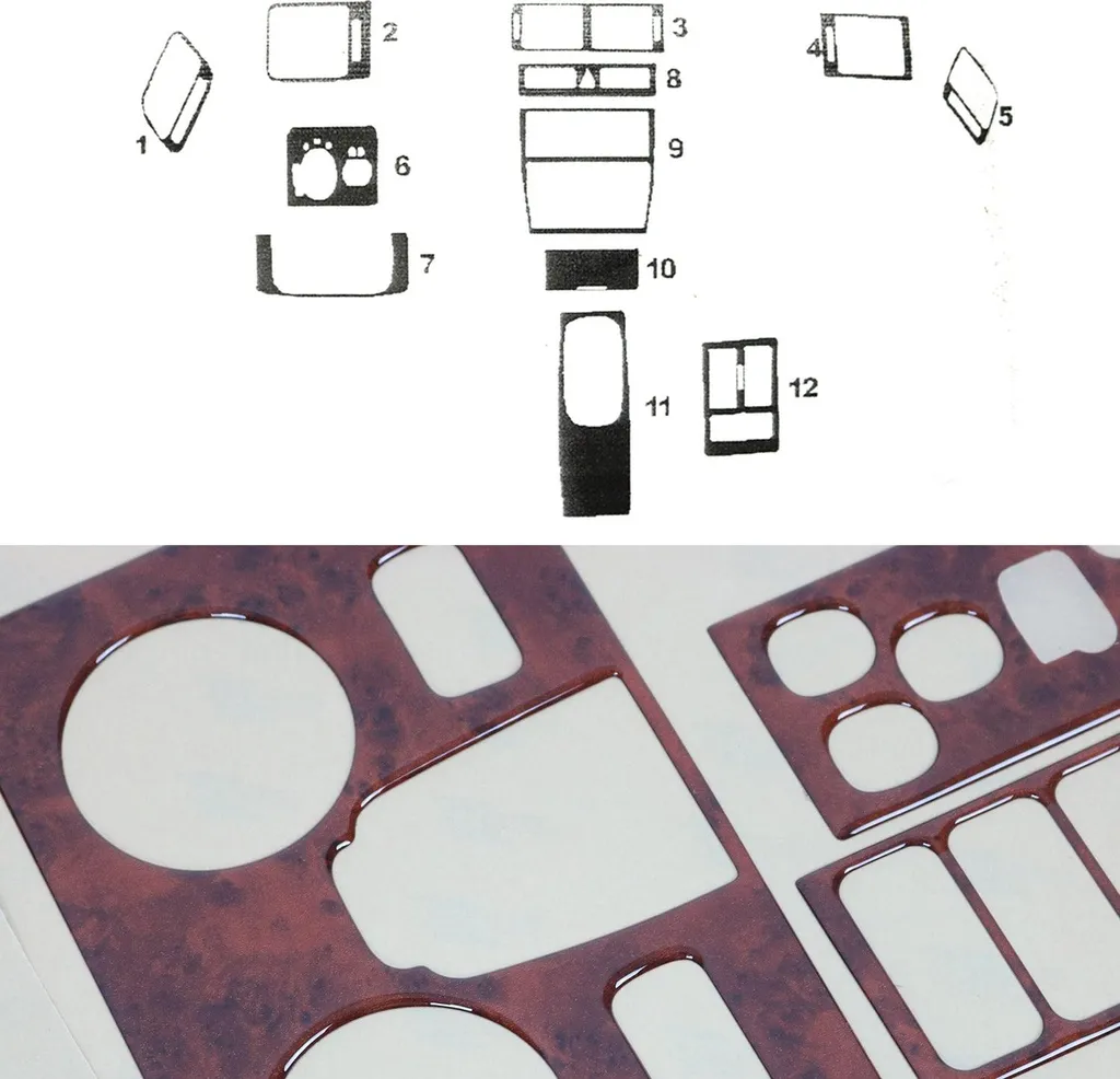 Kit Restauro Cockpit Audi A6 C5 1997-2001 Legno Radica - 12pz