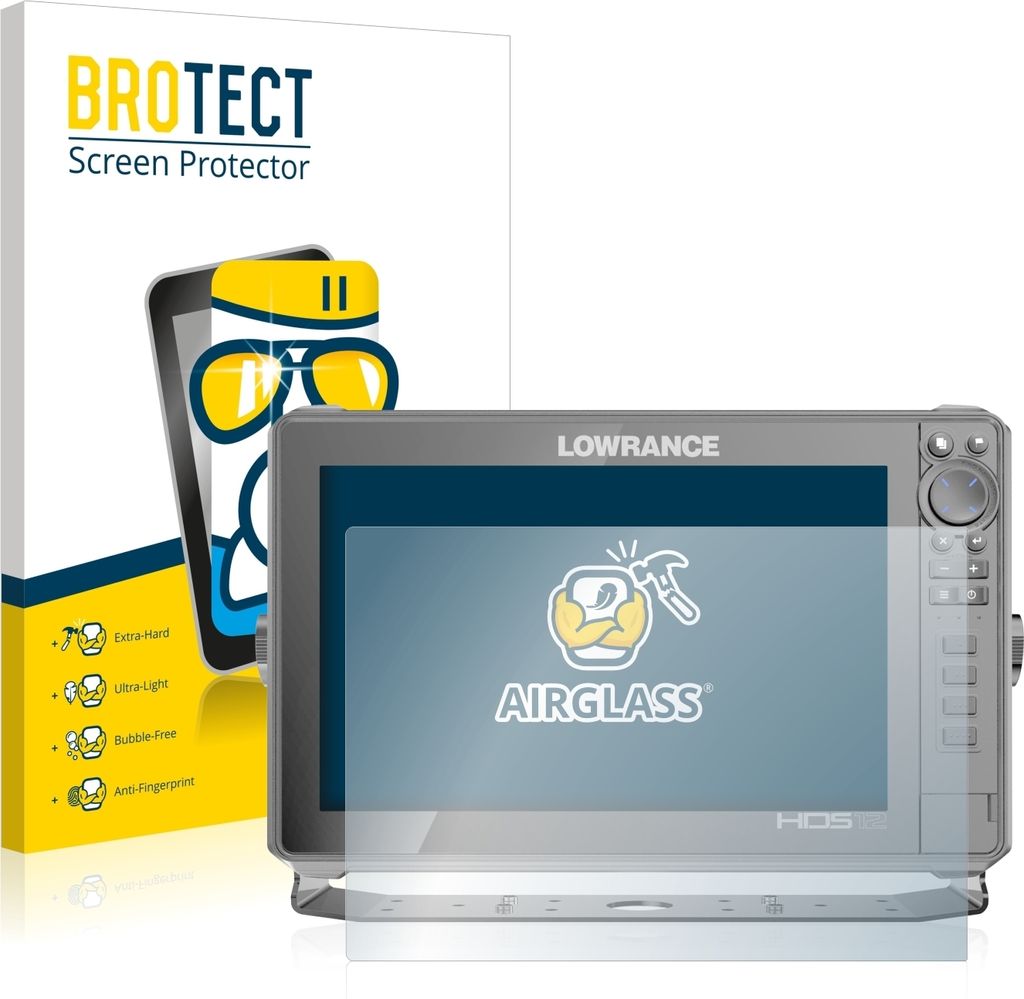 BROTECT Schutzglas für Lowrance HDS Live 12" Schutzfolie Panzer Folie Glas Display Schutz klar