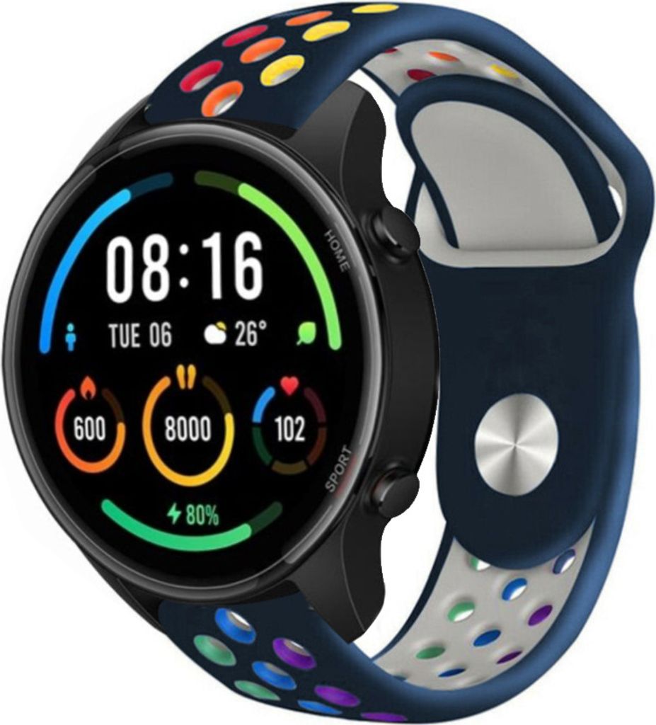 Strap-it Xiaomi Mi Watch Sportarmband (Dunkelblau Bunt)