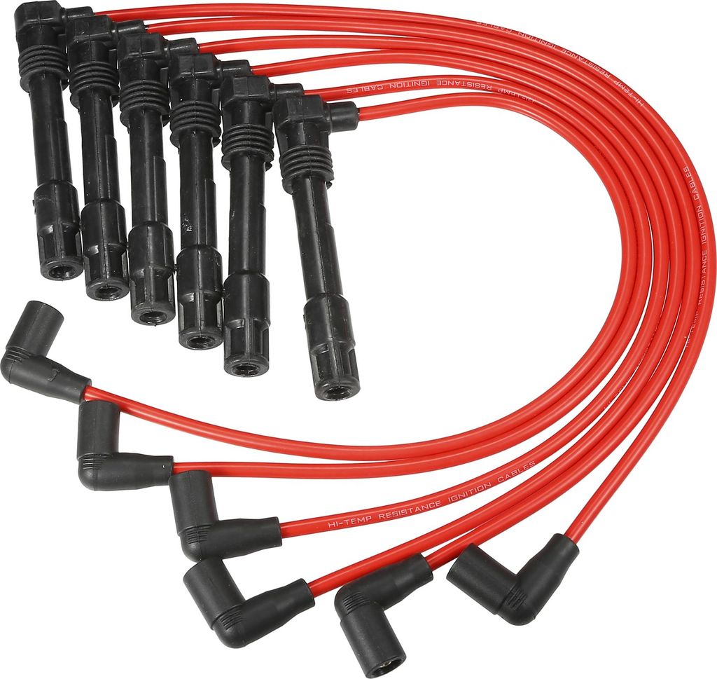 Zündkerzen-Spulen-Kabel Zündspulen-Harnisch 7mm passend für Audi A4 A6 für VW Passat 2.8L V6 Nr. 078905531B/078905532B/078905533B - Packung mit 6