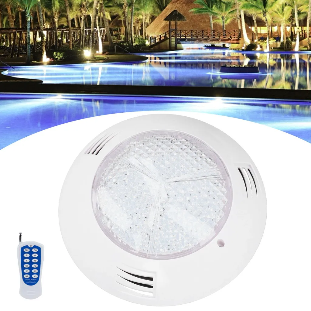 Lampe de Piscine LED IP68 Imperméable 18W Multicolore avec Télécommande