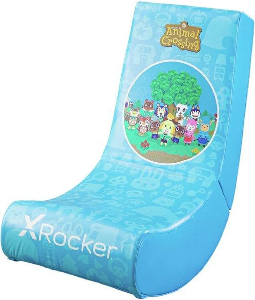 X Rocker Fauteuil Floor Rocker Nintendo Animal Crossing Bleu Officiel