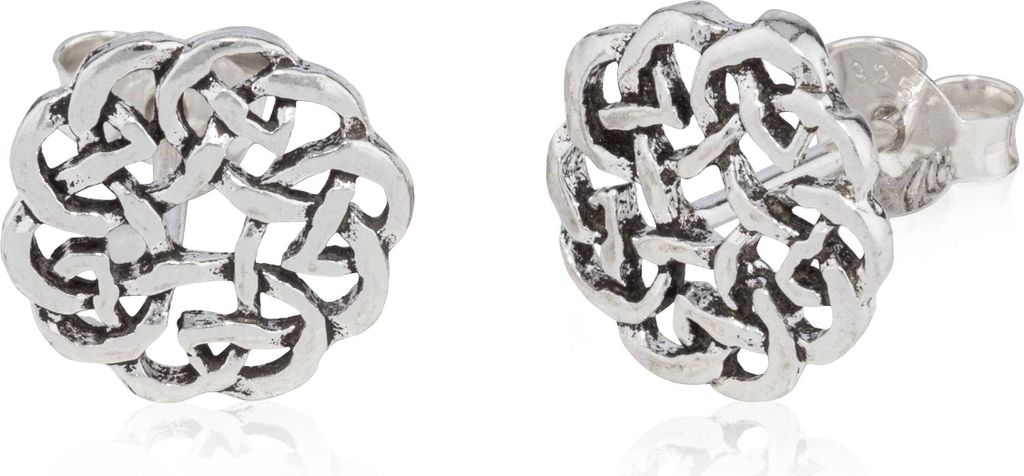 Paar Kelten Knoten Ohrstecker 925 Silber 10mm Amulett Keltenknoten Ohrringe