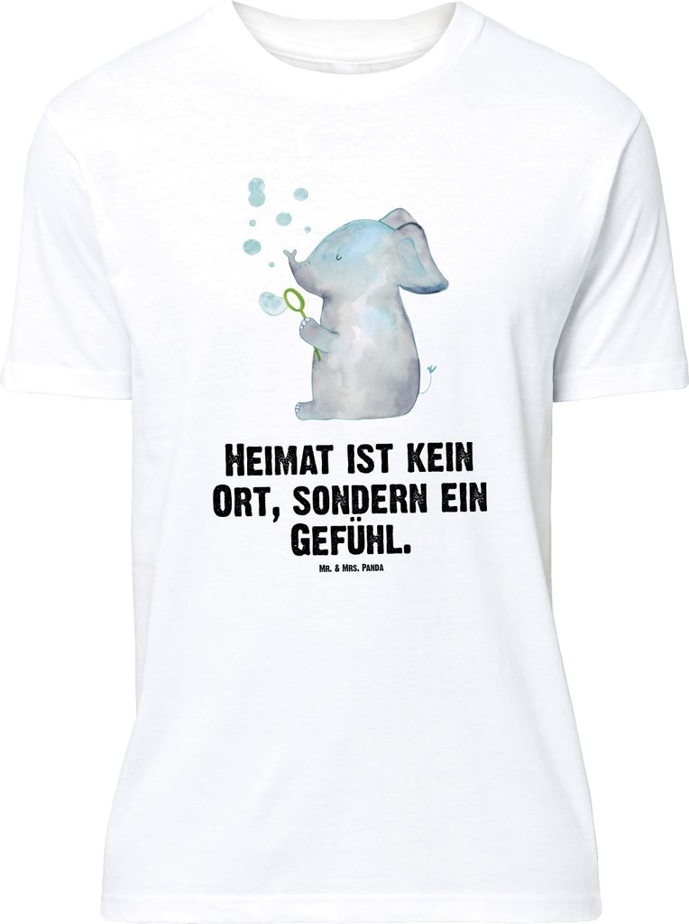 Mr. & Mrs. Panda Größe M T-Shirt Elefant Seifenblasen - Weiß - Geschenk, Tshirt, Liebe, Heimat, Lustige Sprüche, Elefanten, Shirt, Herren, Lieb...