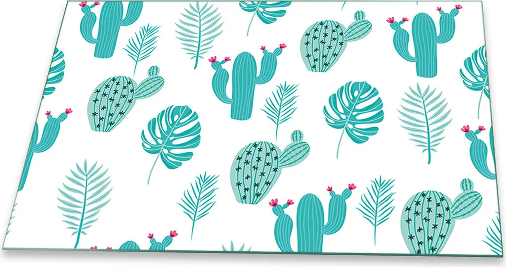 Copri-Fornelli Vetro Ceramica 80x52 Verde Cactus | Tagliere Grande