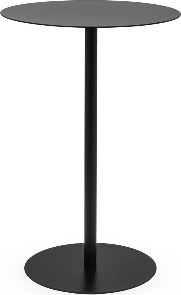 2.03 Beistelltisch rund aus Metall - ca. Ø 35 cm x 35 cm - schwerer Tisch in schwarz