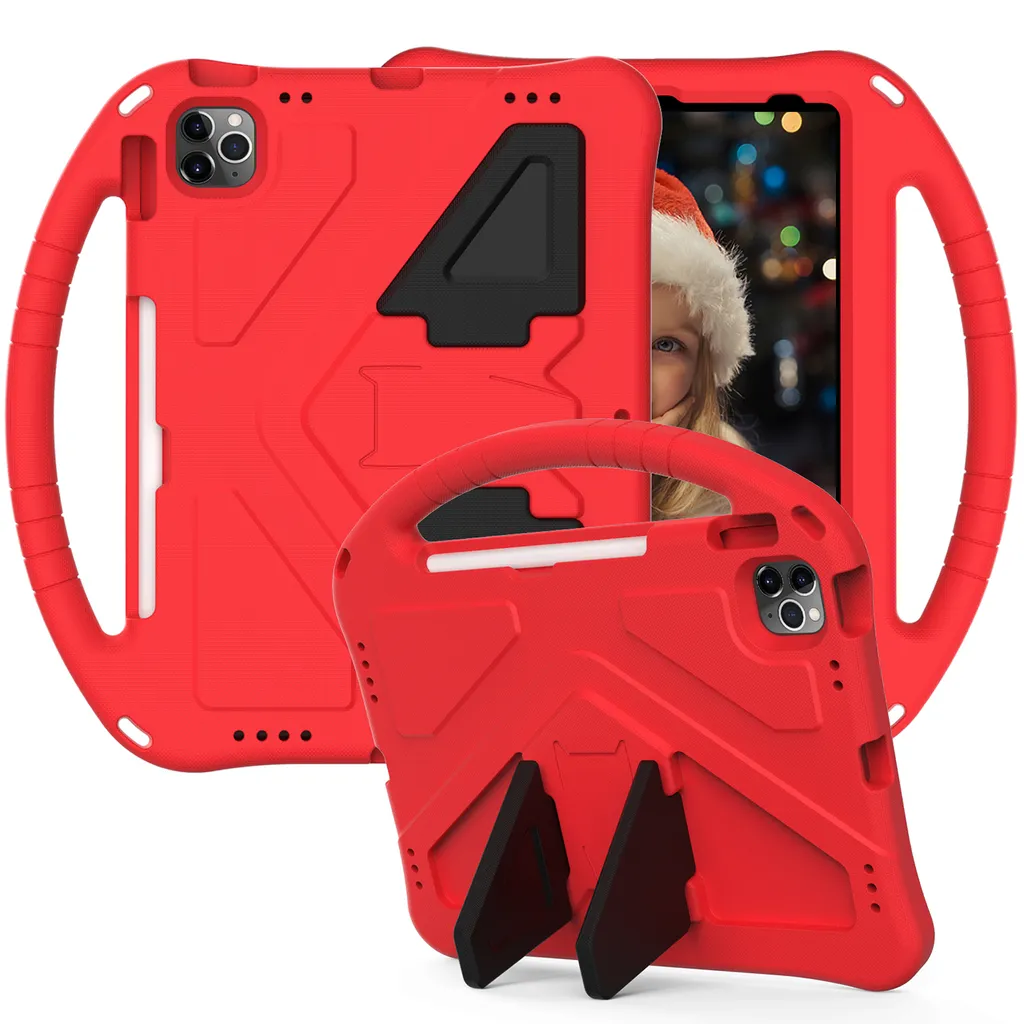 Cover iPad 11" 2025 Bambini: Custodia EVA Rossa con Supporto - 2