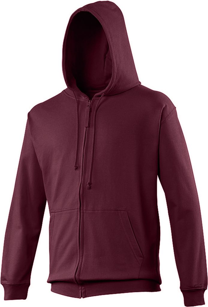 Awdis Herren Kapuzenjacke / Kapuzenpullover / Hoodie mit Reißverschluss RW180 (M) (Weinrot)