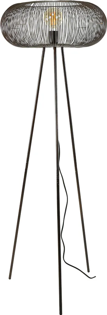 Lampadaire sur Pied en Métal Noir - Luminaire Feliks pour Salon Moderne