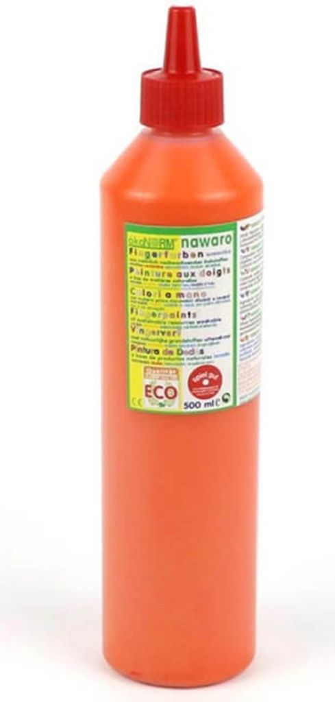 ökoNorm Fingerfarbe nawaro, Flasche 500ml - mehrere Farben : orange Farbe: orange