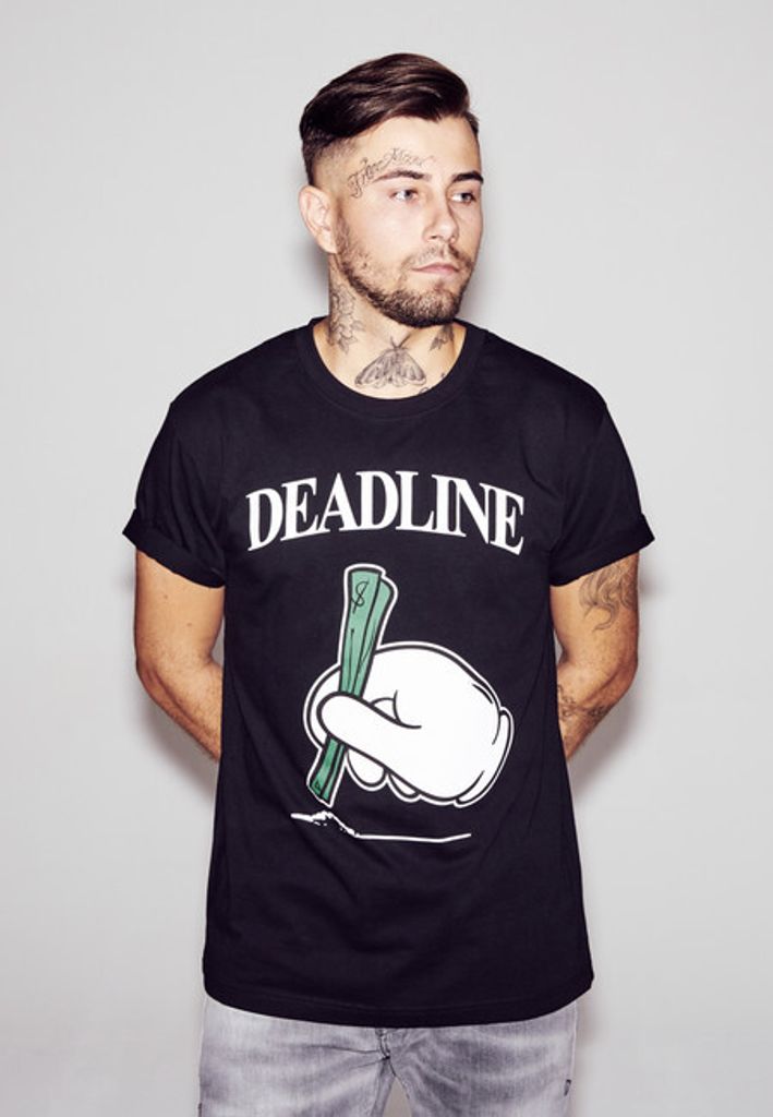 Urban Classics T-Shirt Deadline , Größe:M, Farbe:black