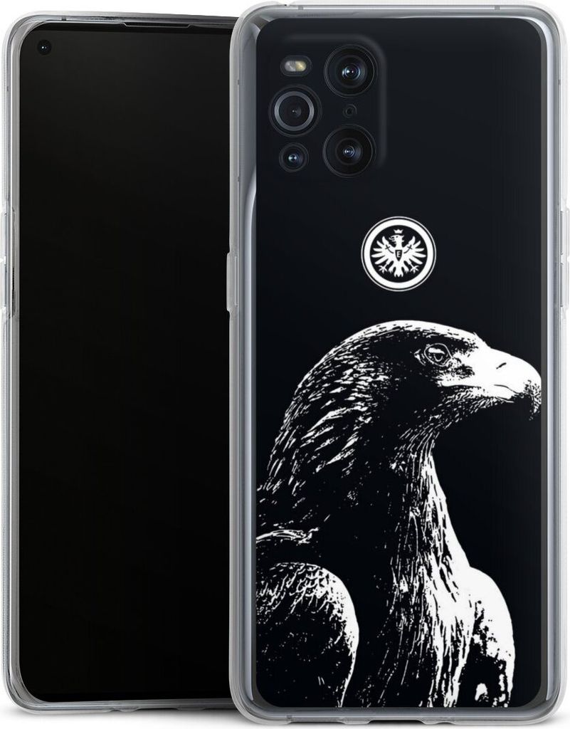 DeinDesign Handyhülle für Oppo Find X3 Pro Silikon Hülle Case Smartphone Schutzhülle Eintracht Frankfurt Offizielles Lizenzprodukt Attila