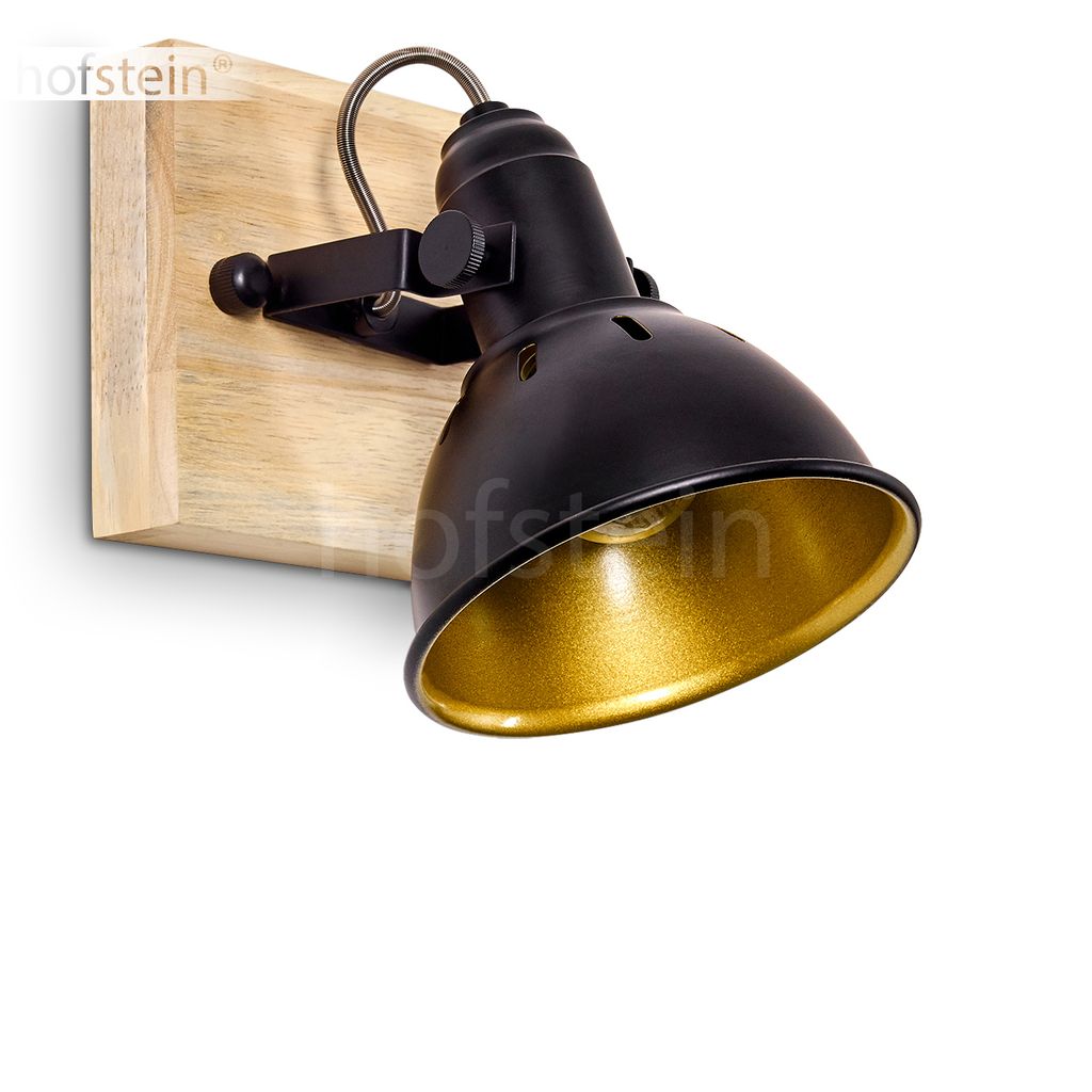 Arazane »Arazane« Wandlampe aus Metall in schwarz-gold und Holz