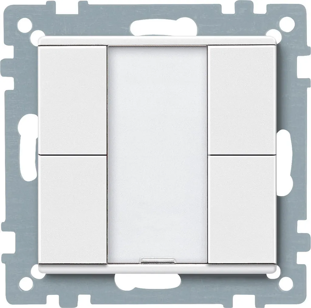 Bouton-poussoir Merten 627619 avec 2 touches Plus finition robuste