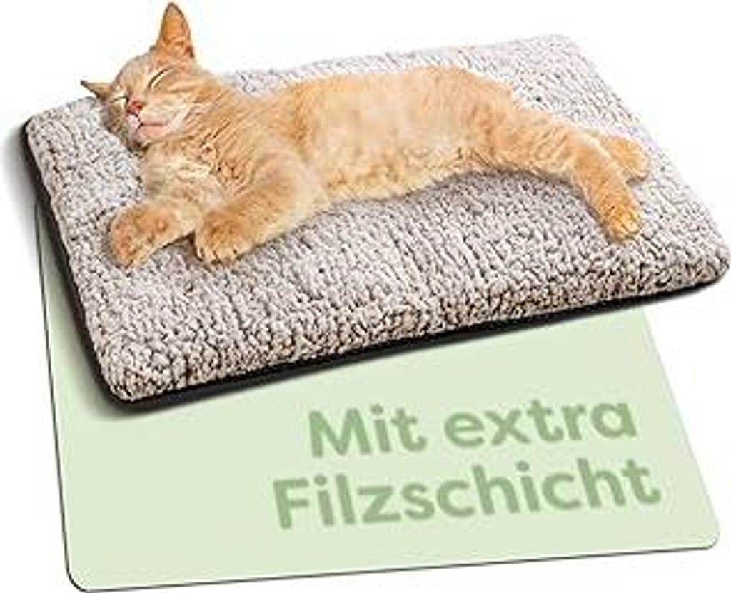 Selbstheizende Decke für Katzen Braun 60x45cm – Weich & kuschelige Katzendecke – Waschbarer Bezug – Mit Rutschfester Unterseite – Heizdeck...