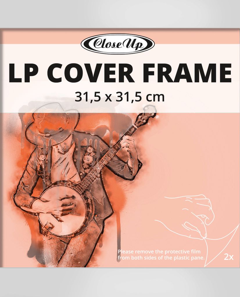 LP Album Cover Rahmen Holz (31,5 x 31,5 cm) - silber