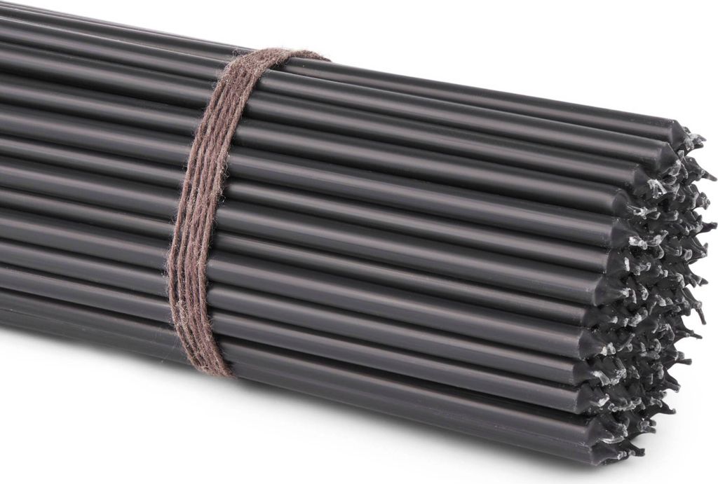 50x Stabkerzen schwarz Tropffrei L 29cm Ritualkerze Premium Paraffinwachs 36129