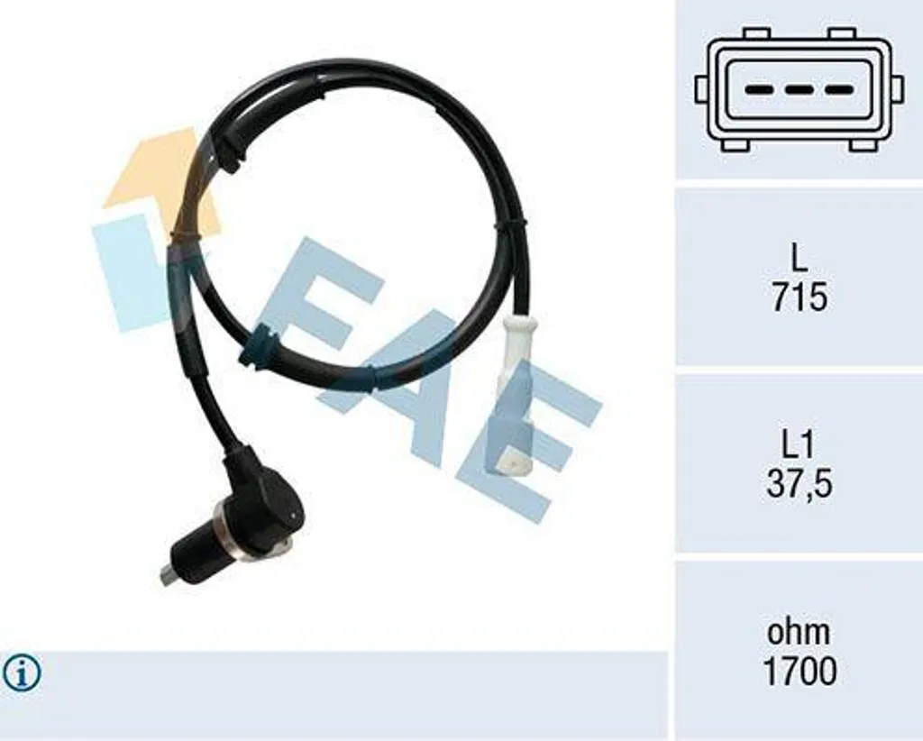 Sensore ABS FAE 78465 Compatibile Renault Kangoo OE 7700301316