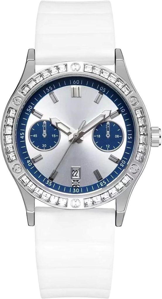 Watch Armbanduhr, analog, minimalistisch, wasserdicht, modisch, Gummi, Quarz, elegant, klassisch Modisches Damenuhren-Design Hochwertiges Quarzwerk