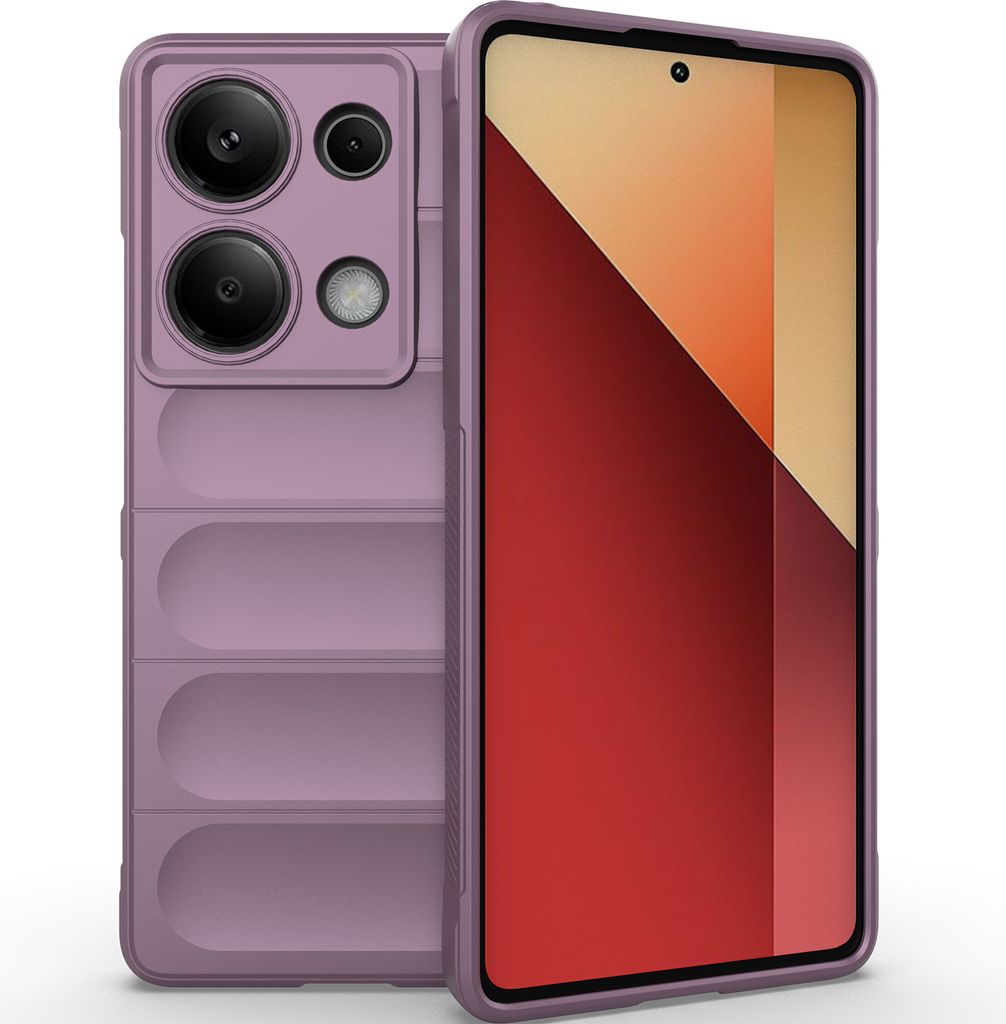 Handyhülle für Xiaomi Redmi Note 13 Pro 4G Weich TPU Silikon Stossfest Anti-rutsch Hülle Lila