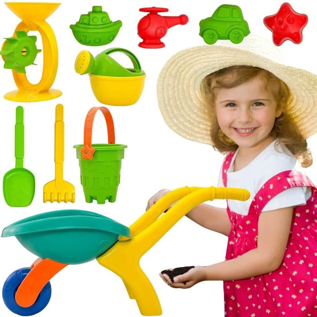 Woopie Garden Schubkarren-Sand-Set 10-tlg.