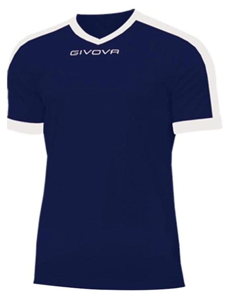 Givova - "Revolution" T-Shirt für Herren MR536 (XXS) (Weiß/Marineblau)