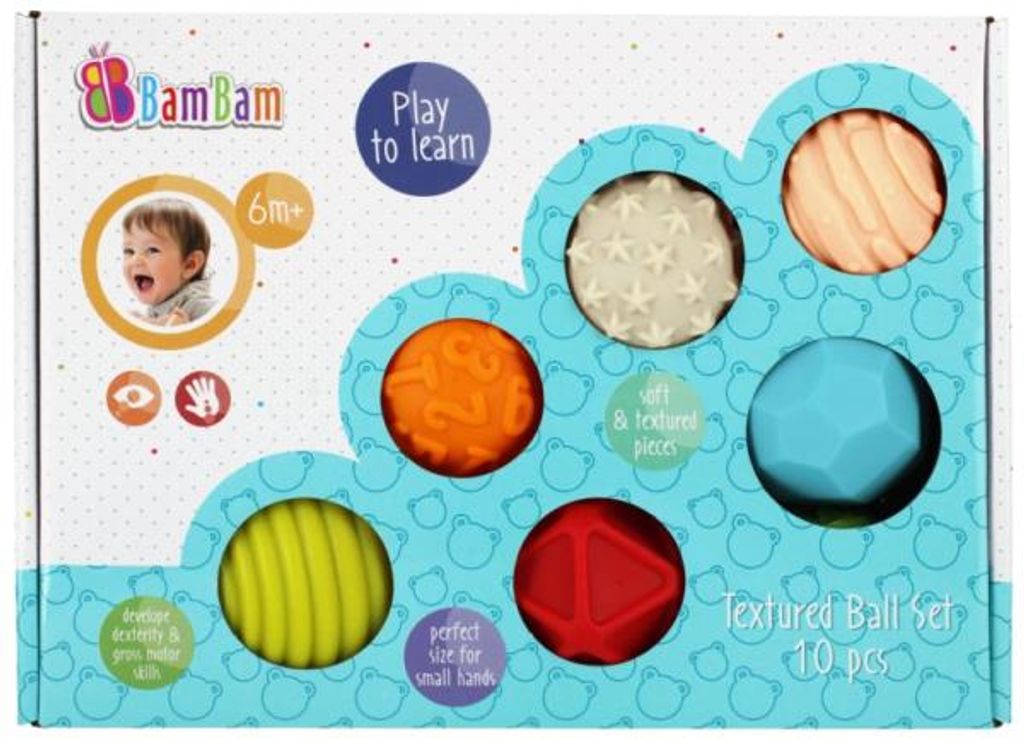 Bam Bam Sada Senzorických Loptičiek 10 Kusov Obrázok produktu 