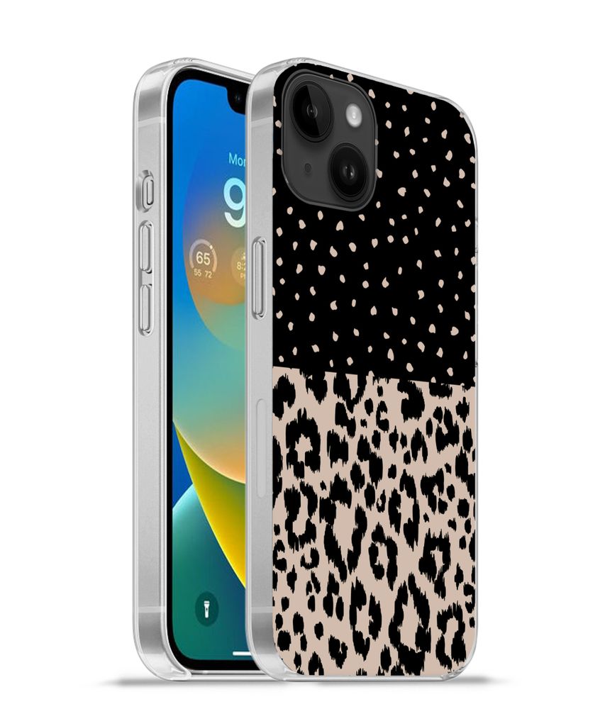 MuchoWow Handyhülle Schutzhülle Hülle für Apple iPhone 14 Plus - Soft case Panther Druck - Tiere - Design Silikon Softcase Handy Hülle - Abb...