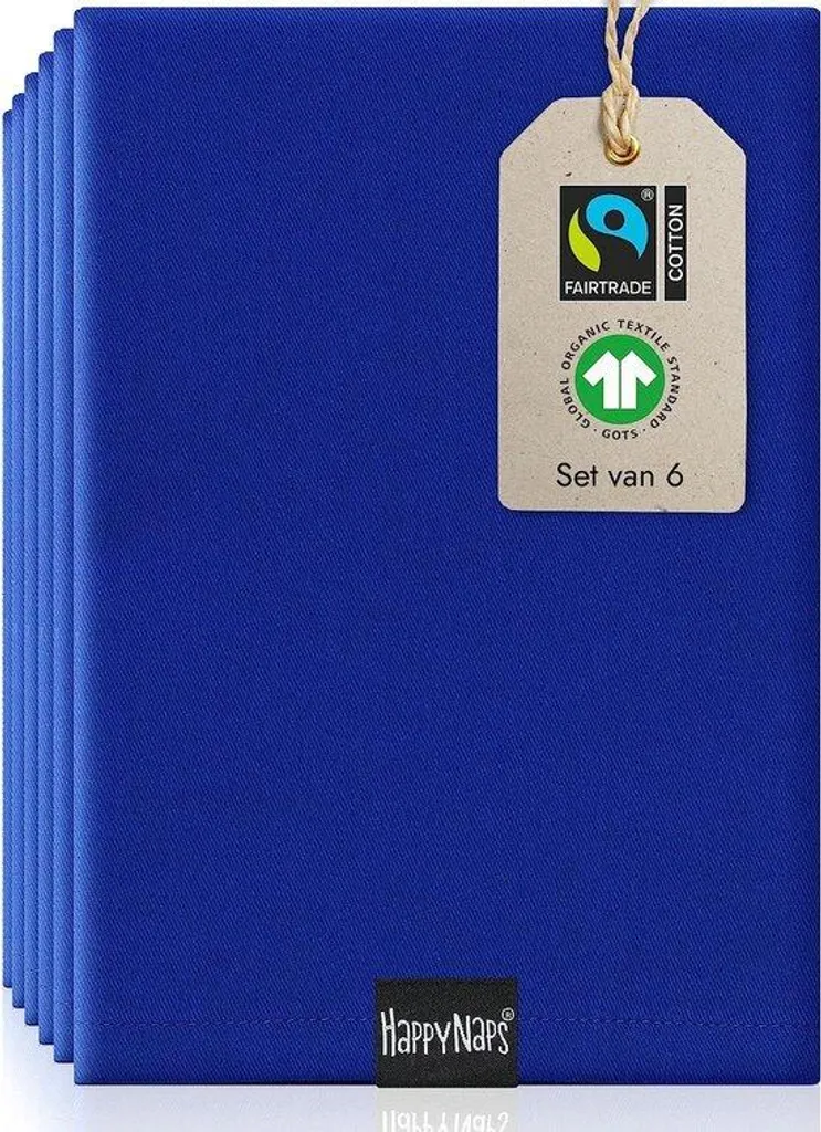 Grand mouchoir textile bleu en coton souple format carré 45x45 cm