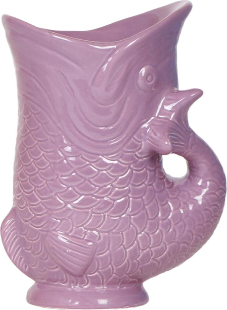 Kolibri Home Dekotopf Fish - Lilac - Ø9cm für Sukkulenten - Charmanter Keram topf für jeden Rau