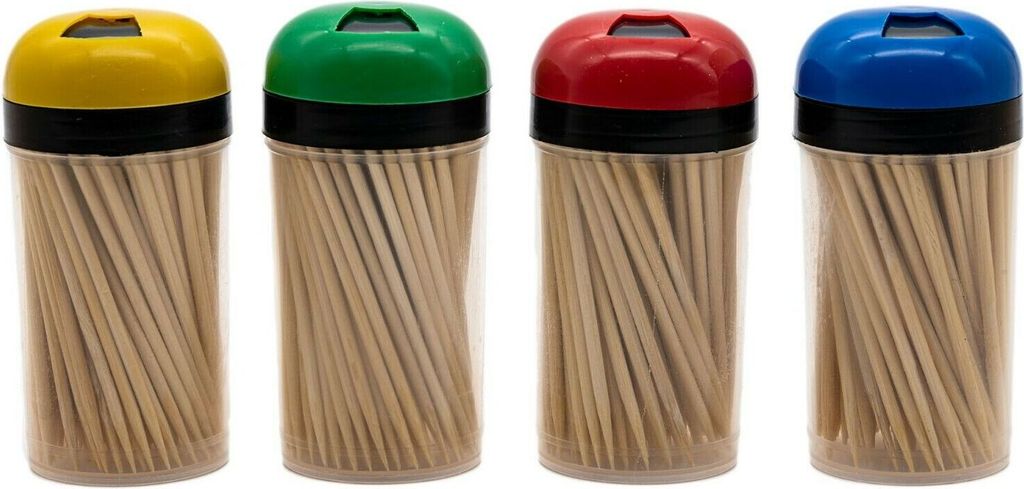4 x 100 Stück Cocktail Picker - Zahnstocher - Holzstäbchen Produktbild 